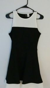 H&M black and white dress